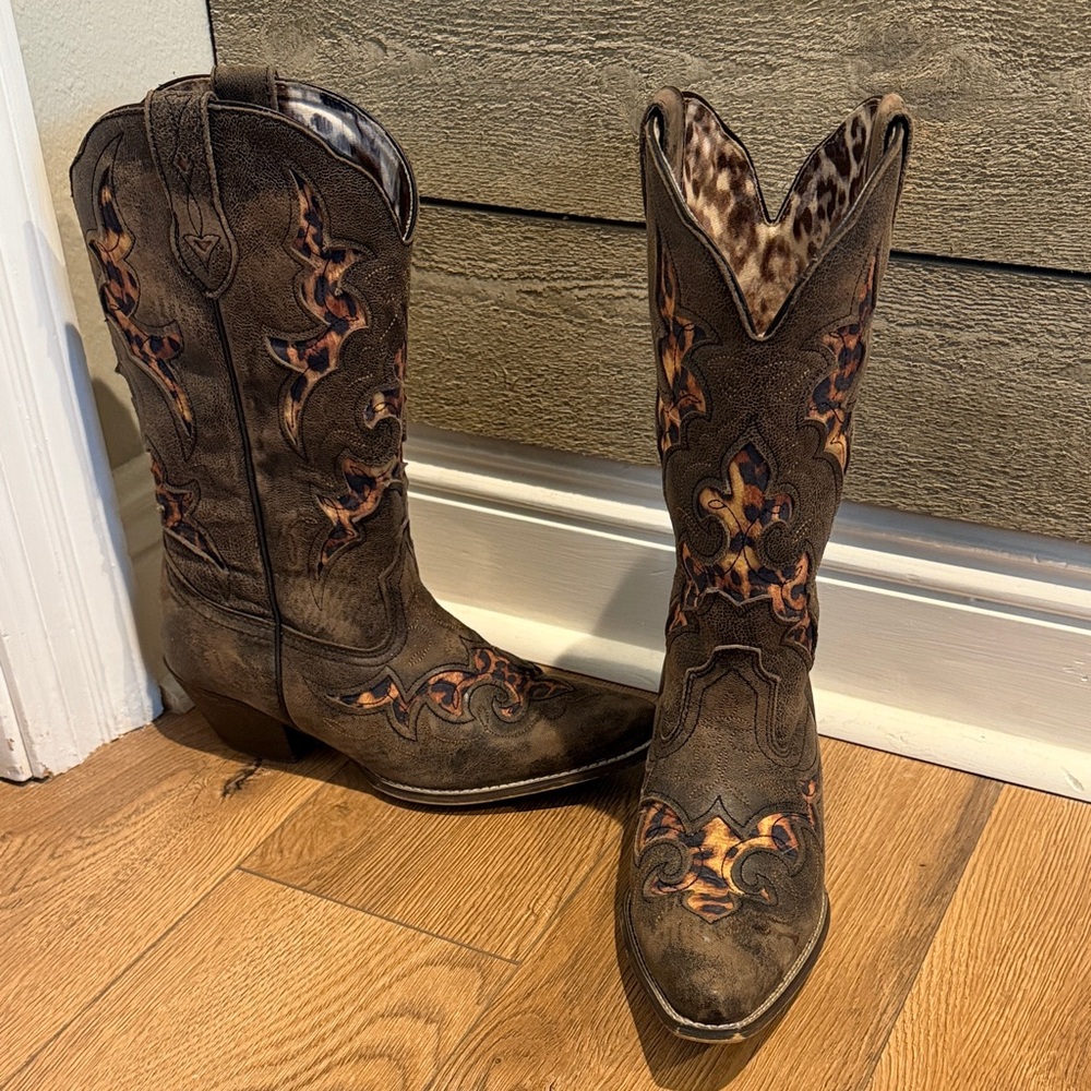 Leopard Cowboy Boots - Women's